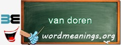 WordMeaning blackboard for van doren